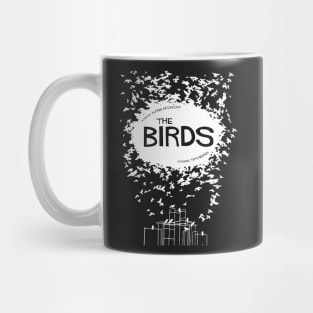 The Birds by Hitchcock Black Mug